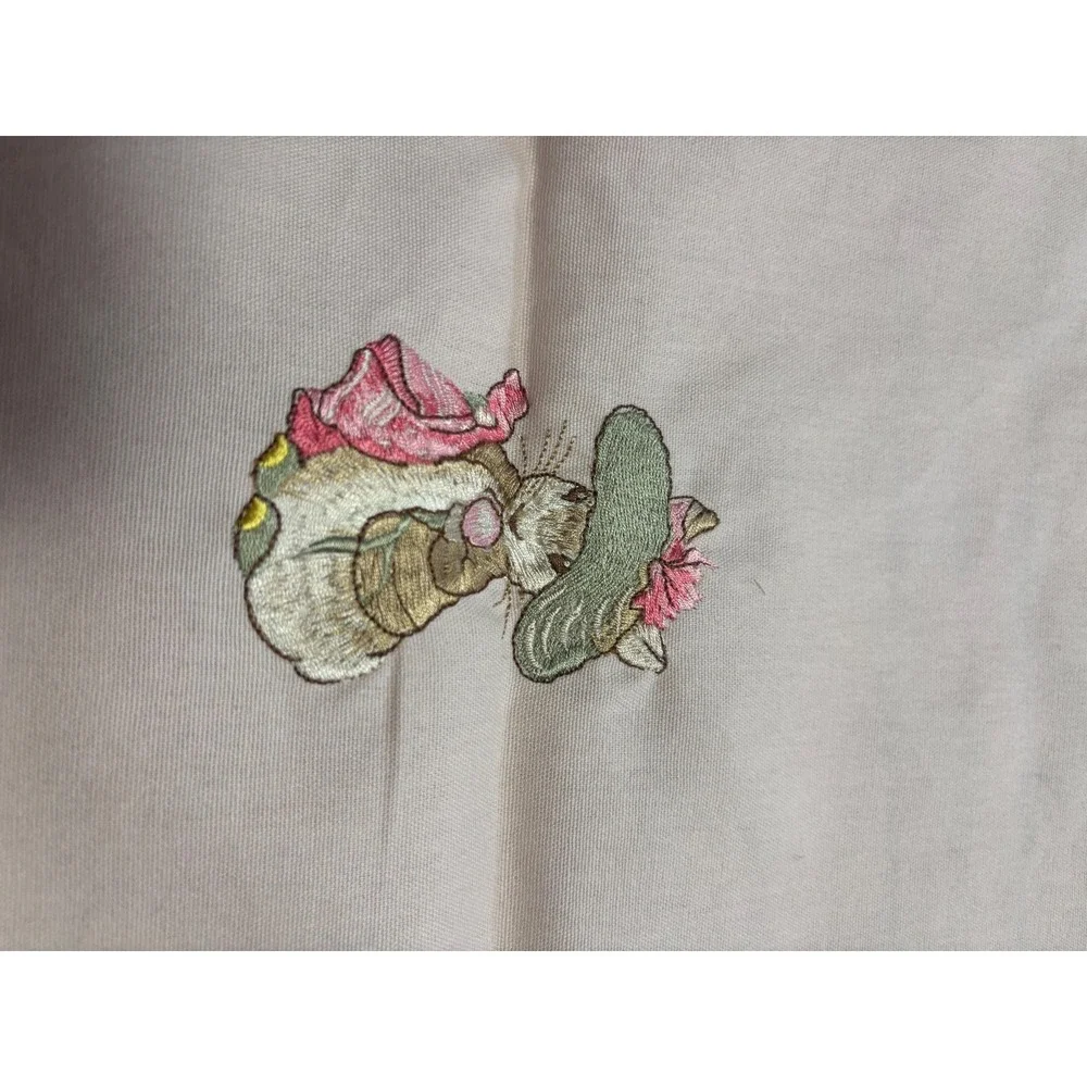 Beatrix Potter Nursery Cotton Fabric Cotton Pale Pink Embroidered‎